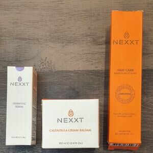 Nexxt, Bundle Of 3 Probiotic Serum, Calendula Cream, & Hair Mask NWT